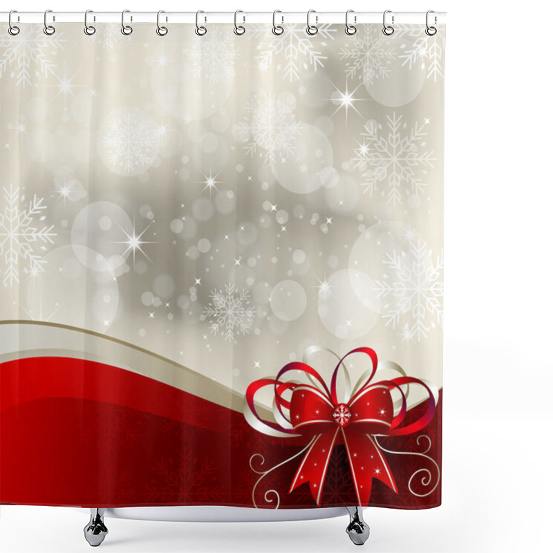 Personality  Christmas Background Shower Curtains