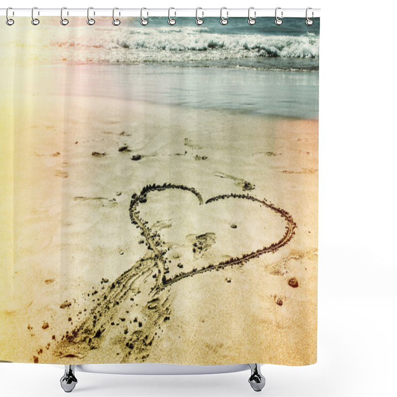 Personality  Sea Beach. Day Time Shot Shower Curtains