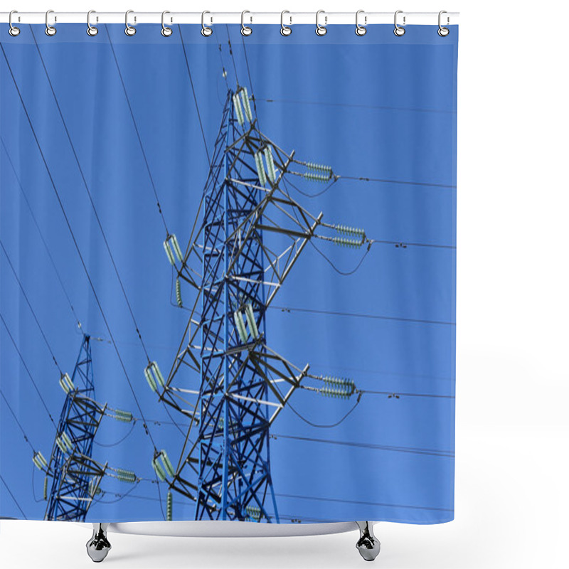 Personality  Electrical Power Lines Shower Curtains