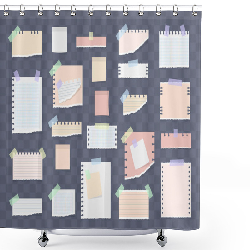 Personality  Paper Notes On Stickers, Notepads, Memo Messages. Shower Curtains