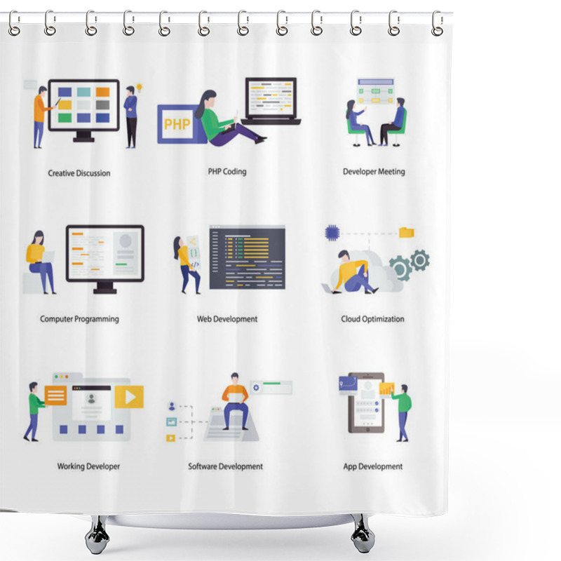 Personality  Are You In Search Of Digital Designing And Freelancing Vectors, Don't Go Anywhere! This Is Great For Your Next Project. Enjoy It!  Shower Curtains