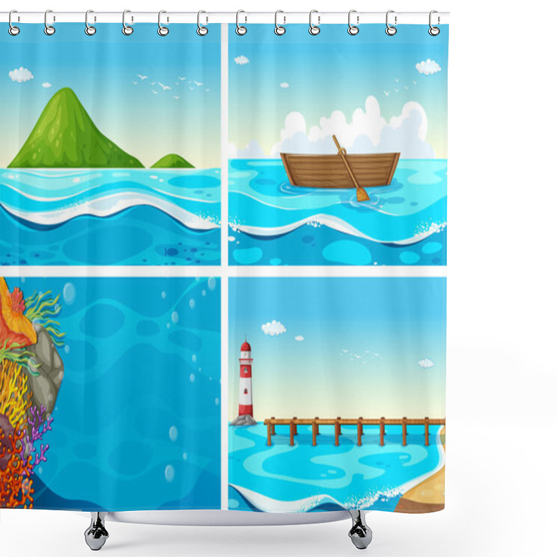 Personality  Ocean Shower Curtains