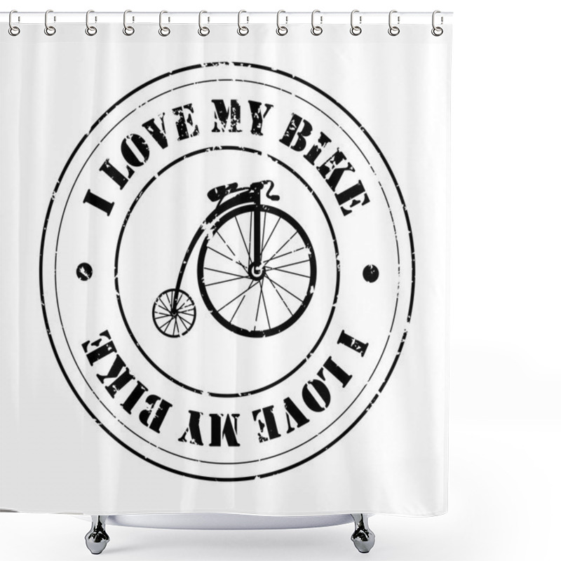 Personality  I Love My Bike Shower Curtains