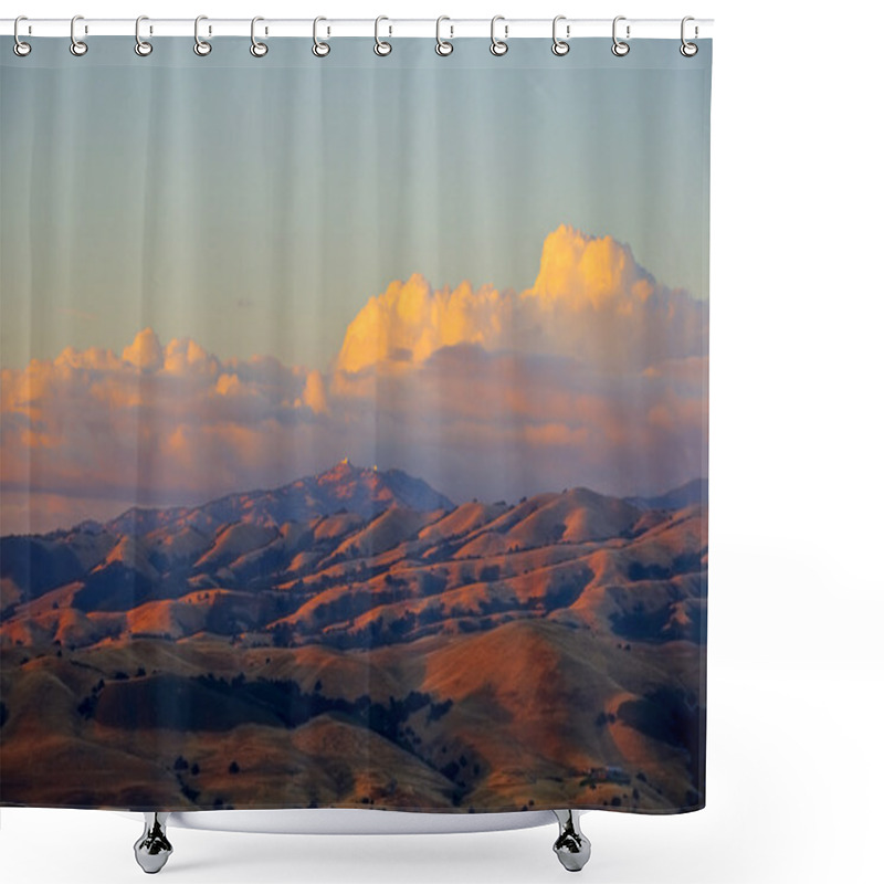 Personality  Sunset On Mt. Hamilton Shower Curtains