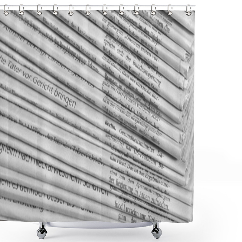 Personality  Lots Of Newspapers Shower Curtains