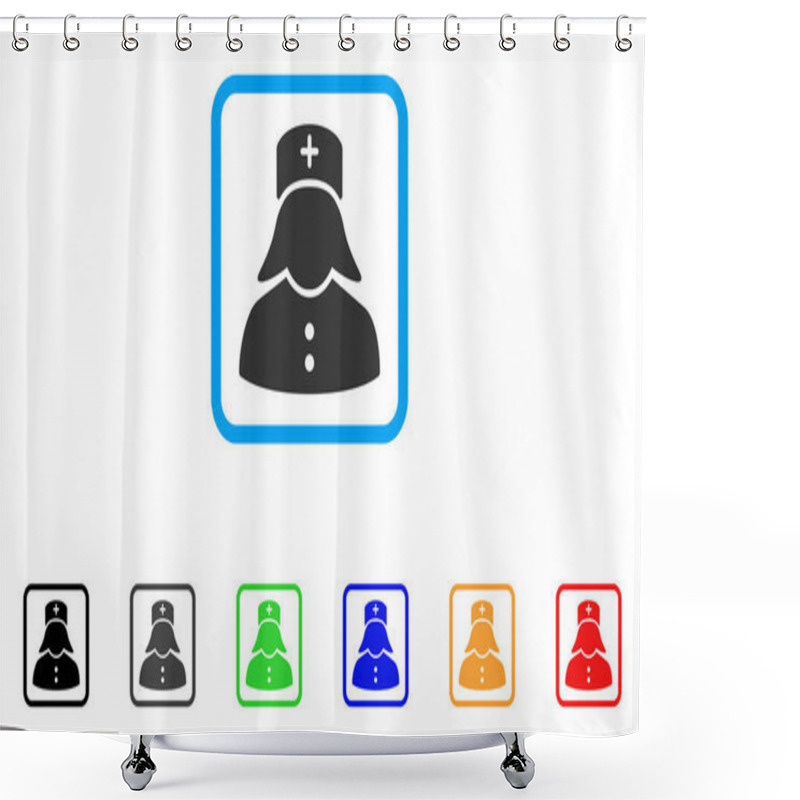 Personality  Nurse Framed Vector Icon Shower Curtains