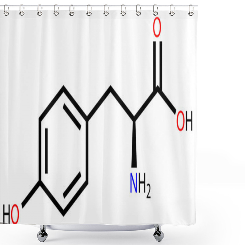 Personality  Amino Acid Tyrosine Structural Formula Shower Curtains