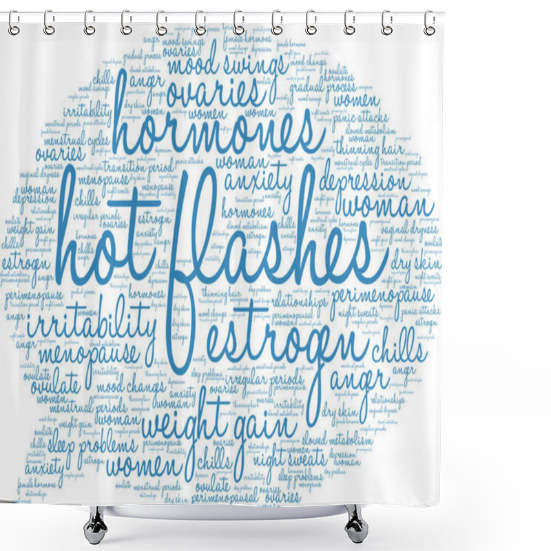 Personality  Hot Flashes Word Cloud Shower Curtains