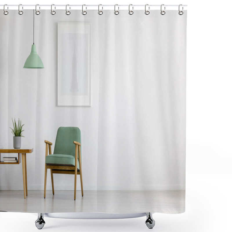 Personality  Retro Armchair In Bright Interior Shower Curtains