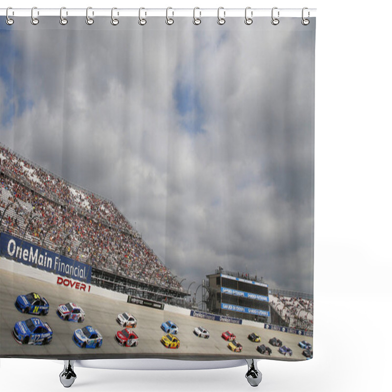 Personality  October 07, 2018 - Dover, Delaware, USA: The Monster Energy NASCAR Cup Series Races During The Gander Outdoors 400 At Dover International Speedway In Dover, Delaware. Shower Curtains