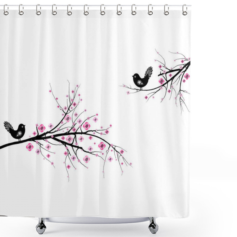 Personality  Blossom Cherry Shower Curtains