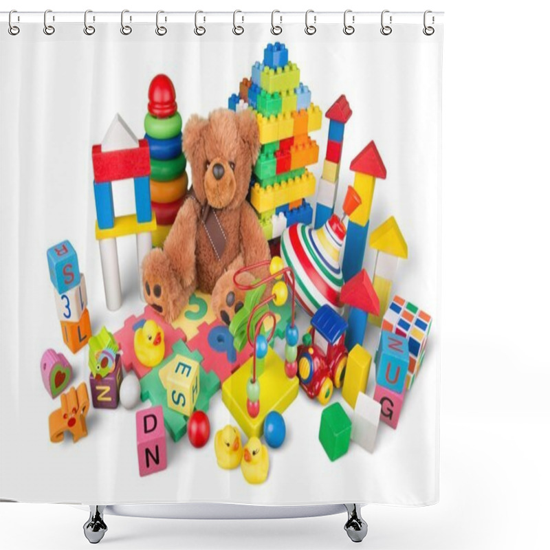 Personality  Toys Collection Isolated Shower Curtains