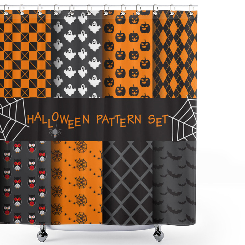 Personality  Halloween Patterns Set Shower Curtains