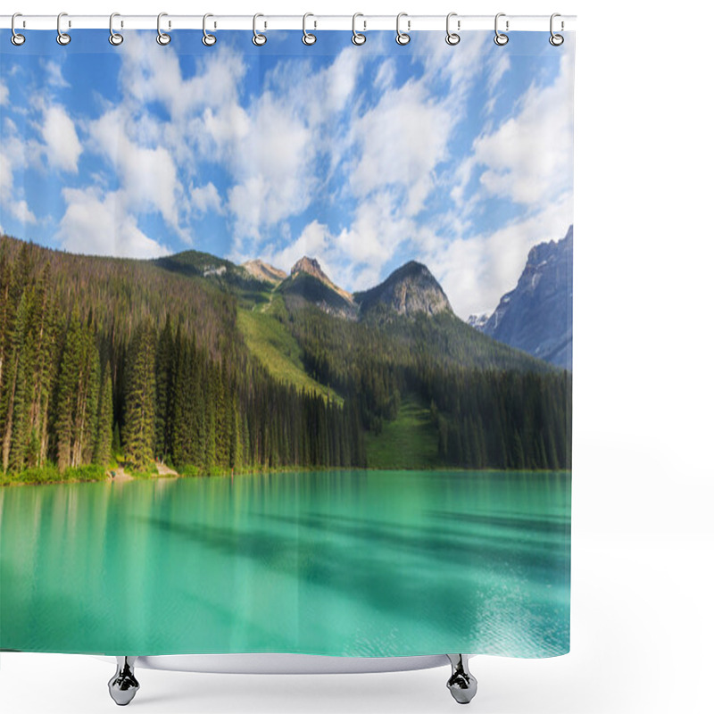 Personality  Serenity Emerald Lake Shower Curtains