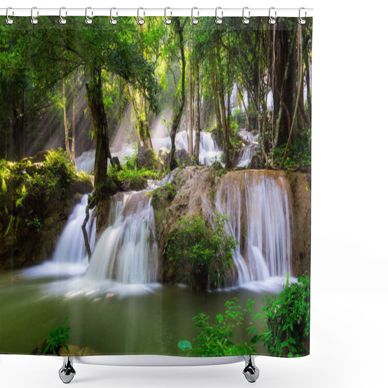 Personality  Pha Tad Waterfall. Shower Curtains