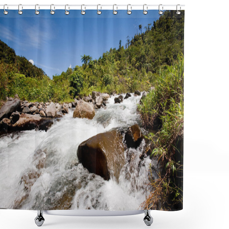 Personality  Fresh Mountain River Shower Curtains