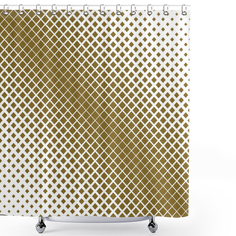 Personality  Geometric Halftone Square Pattern Background - Vector Graphic Design From Diagonal Squares Shower Curtains