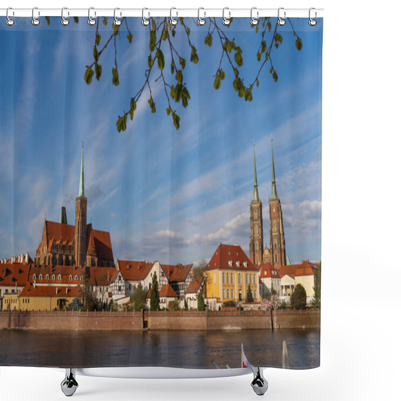 Personality  View Of Ancient Cathedral Of St John Baptist In Wroclaw Shower Curtains