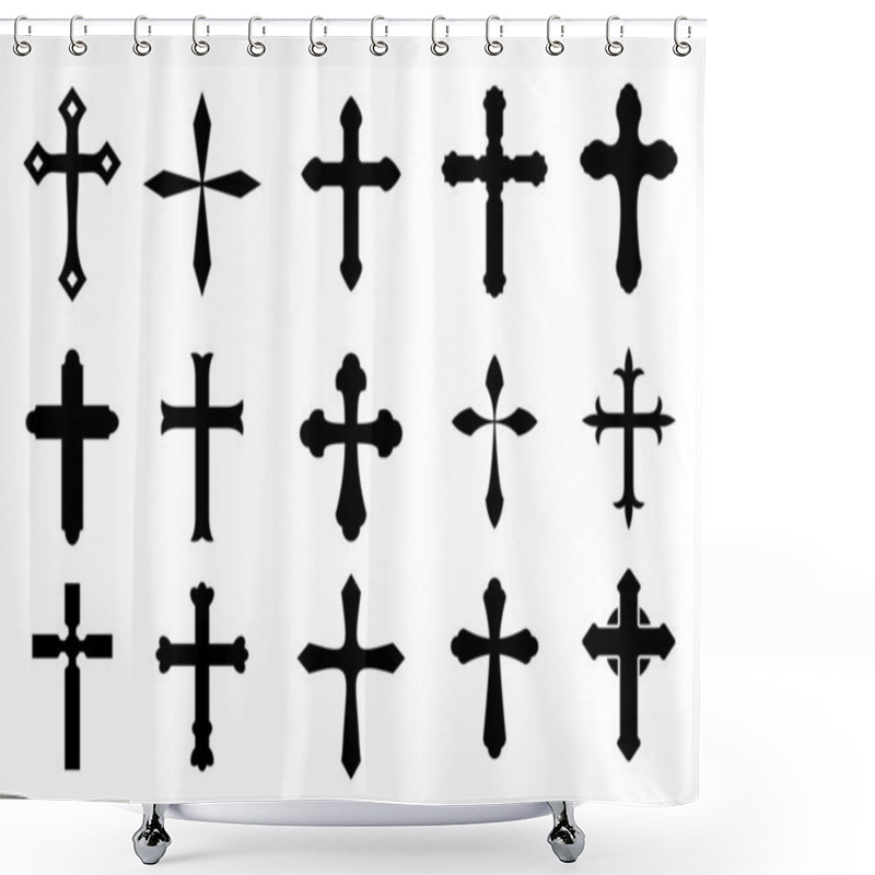 Personality  Cross Symbols Shower Curtains