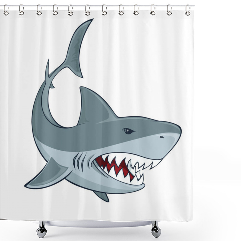 Personality  Shark Sign Shower Curtains