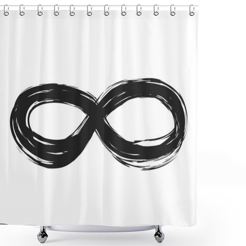 Personality  Doodle Symbol Of Infinity, Illustration Sign Shower Curtains