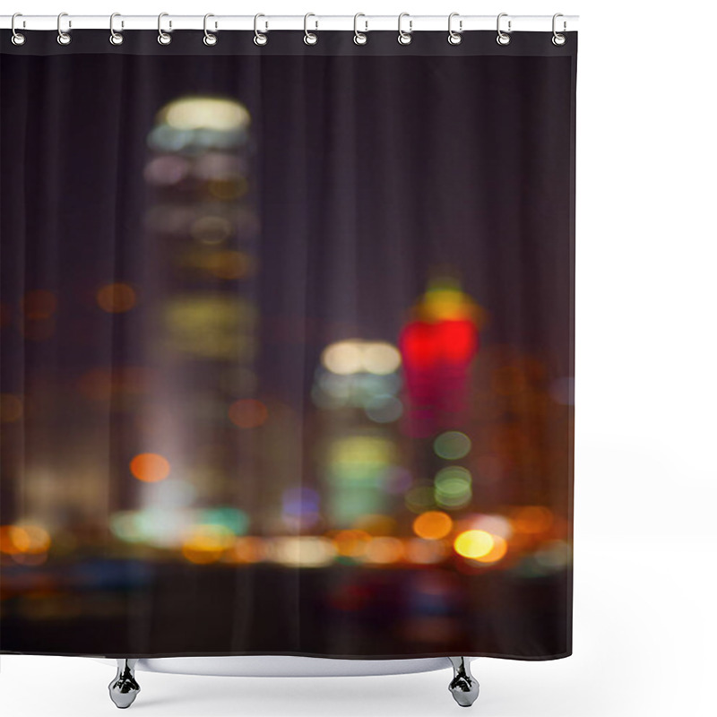 Personality  Night Lights Of Hong Kong  Shower Curtains