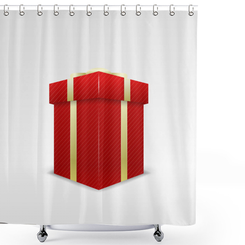 Personality  Vector Background With Gift Box. Shower Curtains