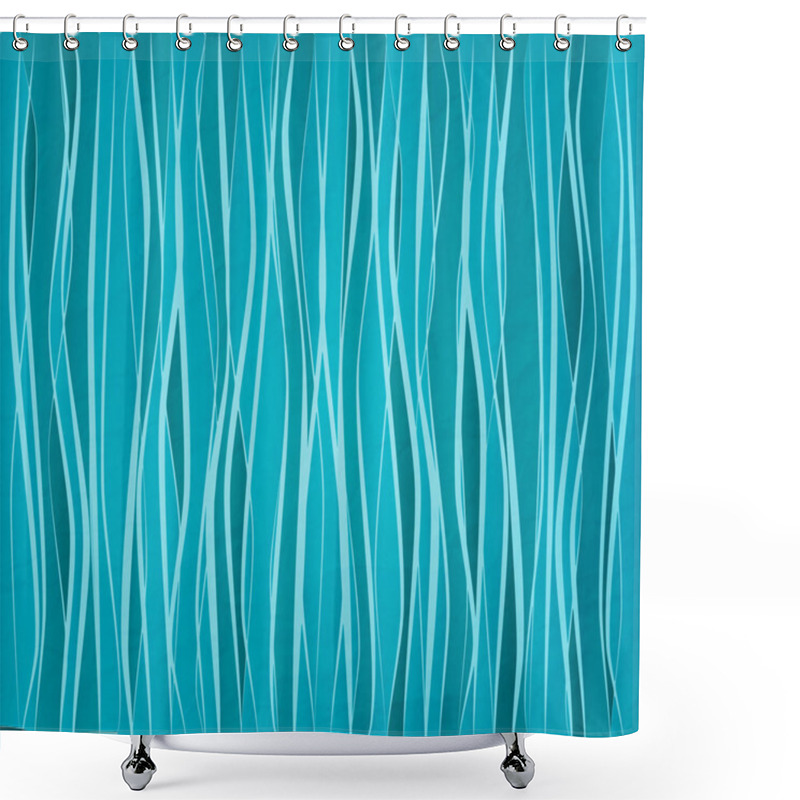 Personality  Vertical Waves Shower Curtains