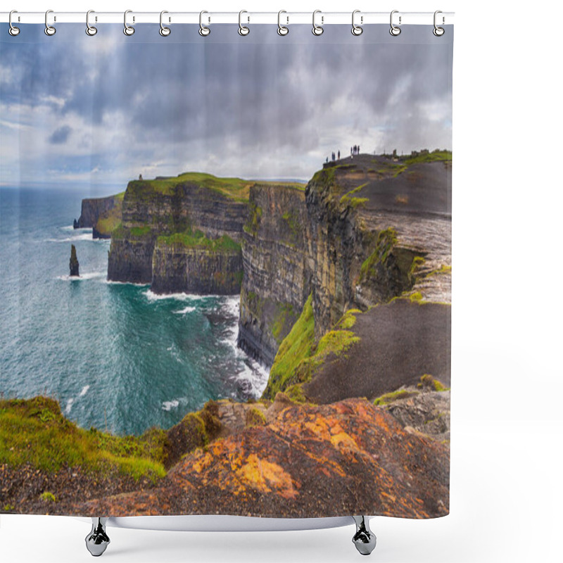 Personality  O Briens Tower, 1835 Observation Tower With See View. This Popular Tourist Attraction Is Situated In County Clare Along The Wild Atlantic Way. Ireland. Shower Curtains