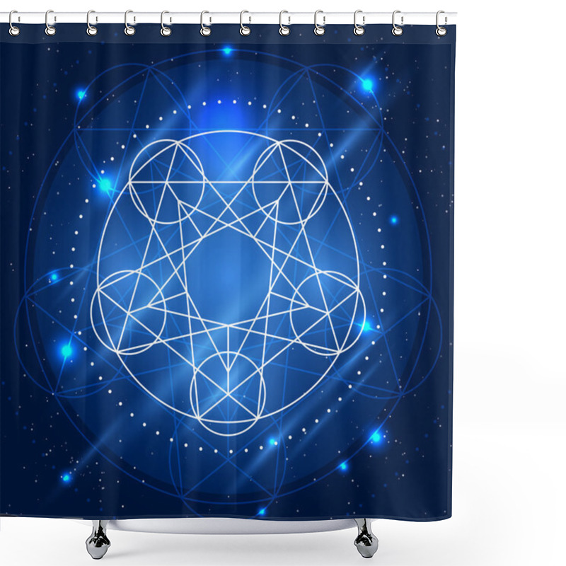 Personality  Vector Magic Geometry Sign Shower Curtains