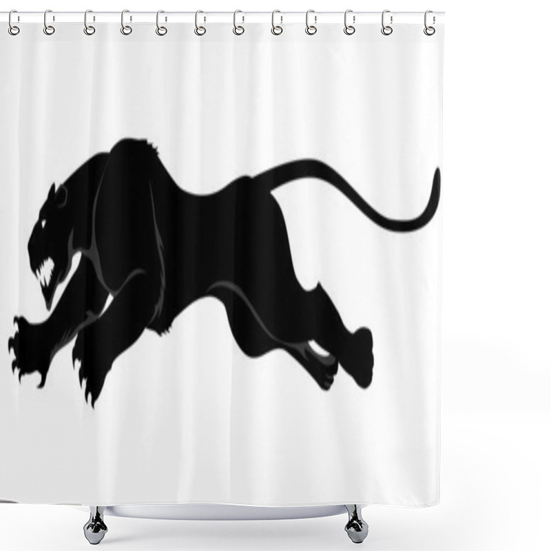 Personality  Dark Wild Cat Shower Curtains