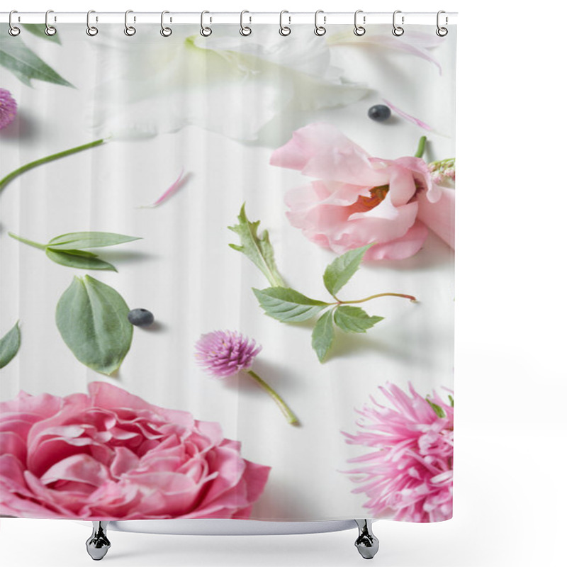 Personality  Background Of Various Flowers Shower Curtains