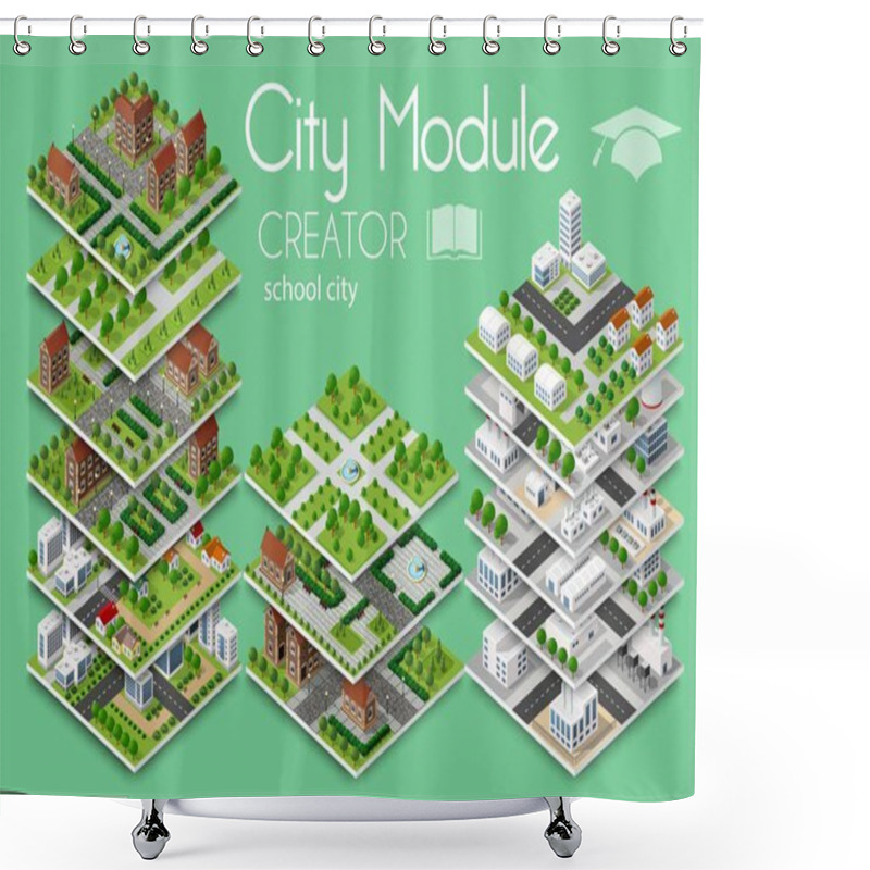 Personality  City Module Creator Shower Curtains