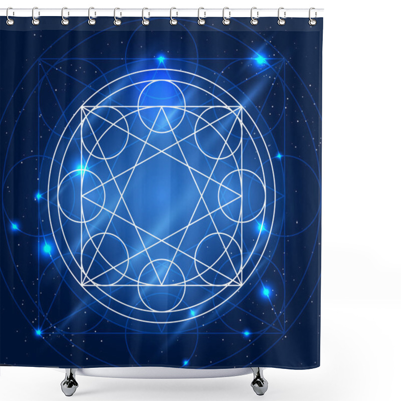 Personality  Vector Magic Geometry Sign Shower Curtains