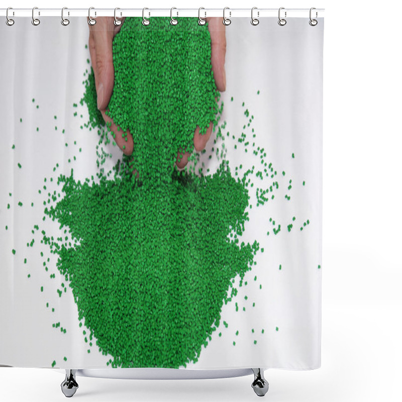 Personality  Hands Pouring Pellets Shower Curtains