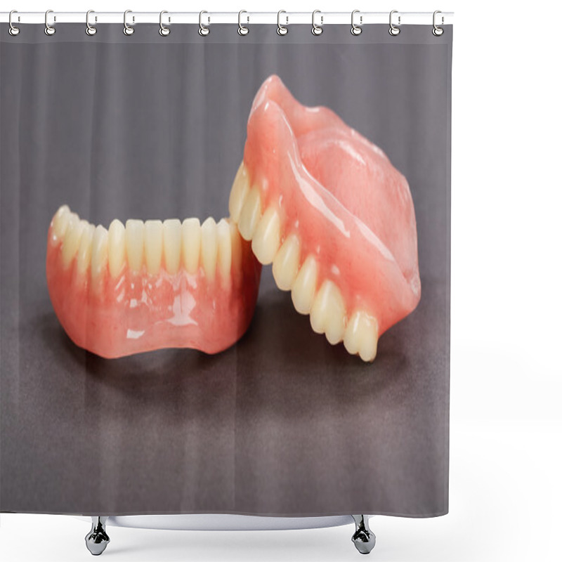 Personality  A Set Of Dentures Shower Curtains