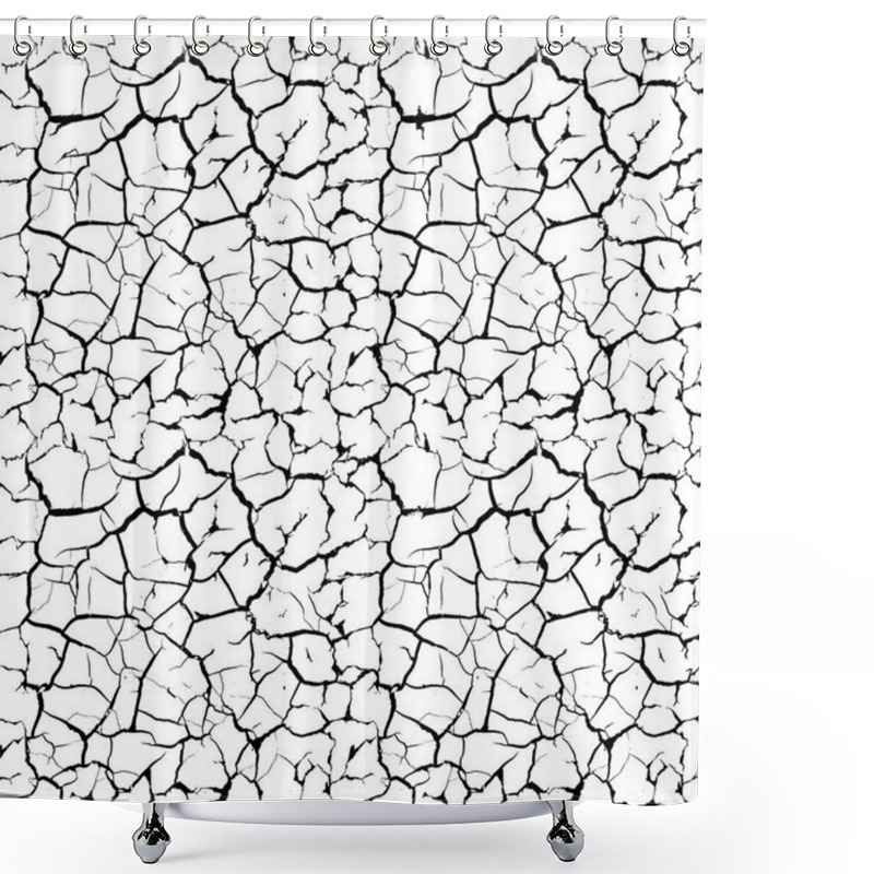 Personality  Seamless Texture Cracked Effect. Shower Curtains