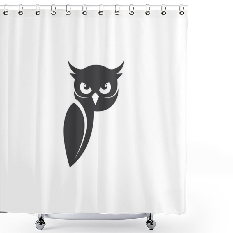 Personality  Owl Icon Vector Illustration Design Shower Curtains