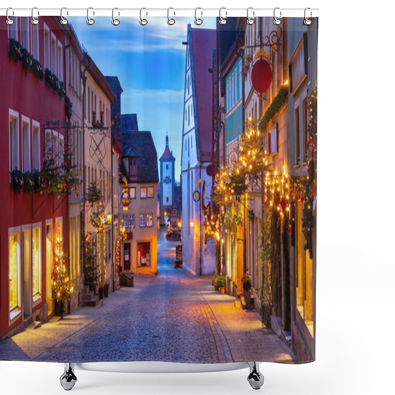 Personality  Christmas Rothenburg Ob Der Tauber, Germany Shower Curtains