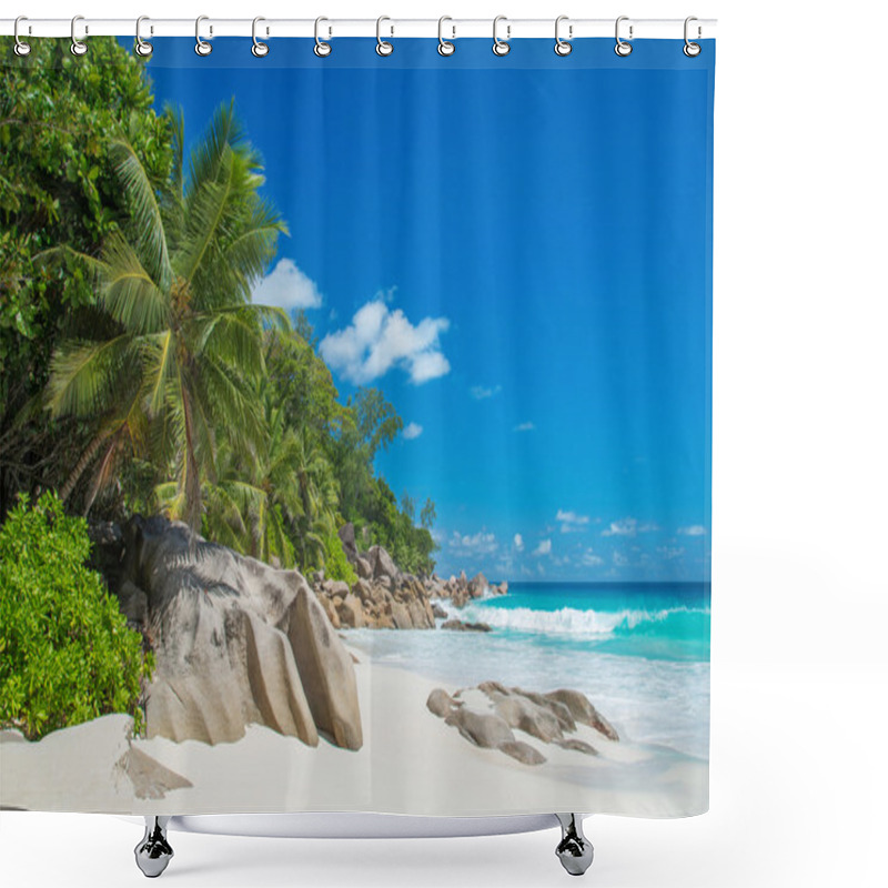 Personality  Tropical Beach Anse Georgette At Island Praslin, Seychelles  Shower Curtains