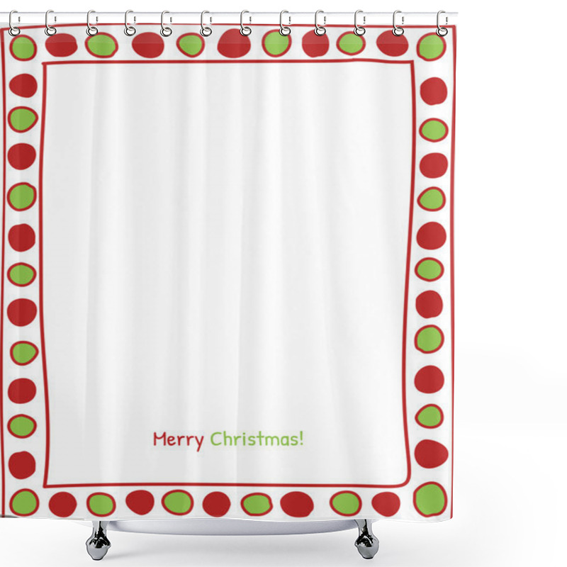 Personality  Christmas Circle Border. Shower Curtains