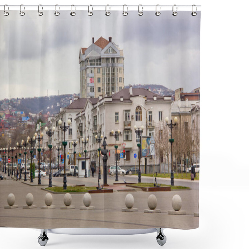 Personality  Location-Krasnodar Territory, Russia, Novorossiysk. A Large Port City With A Rich And Heroic History. Shower Curtains