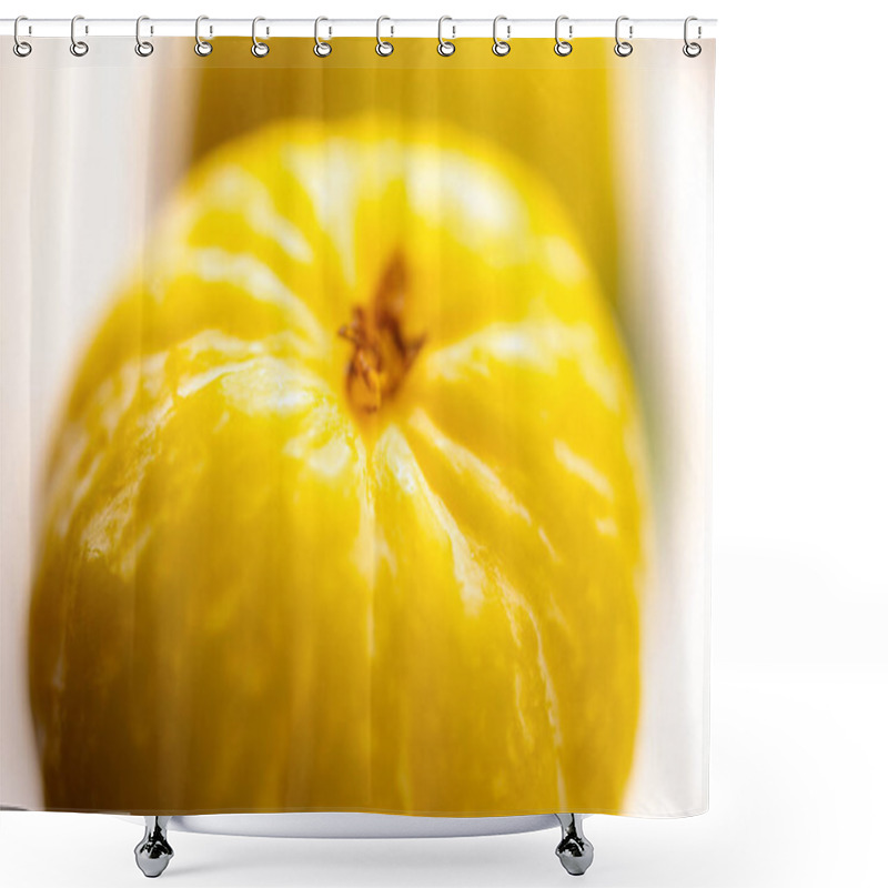 Personality  Ripe Edible Wild Fruit From The Brazilian Cerrado Biome, Fruit Known As Cagaita (Stenocalyx Dysentericus) Of The Magnoliopsida Class And The Myrtaceae Family. Shower Curtains