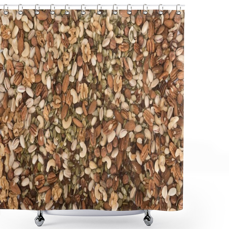 Personality  Nuts Background Shower Curtains