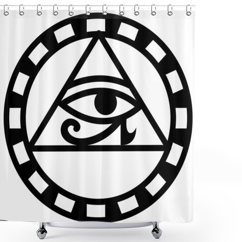 Personality  Egyptian Eye Of Horus Icon Vector Shower Curtains