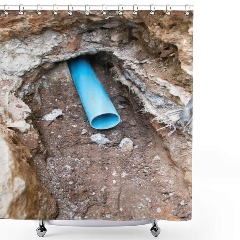 Personality  Repair The Broken Pipe In Underground  Shower Curtains