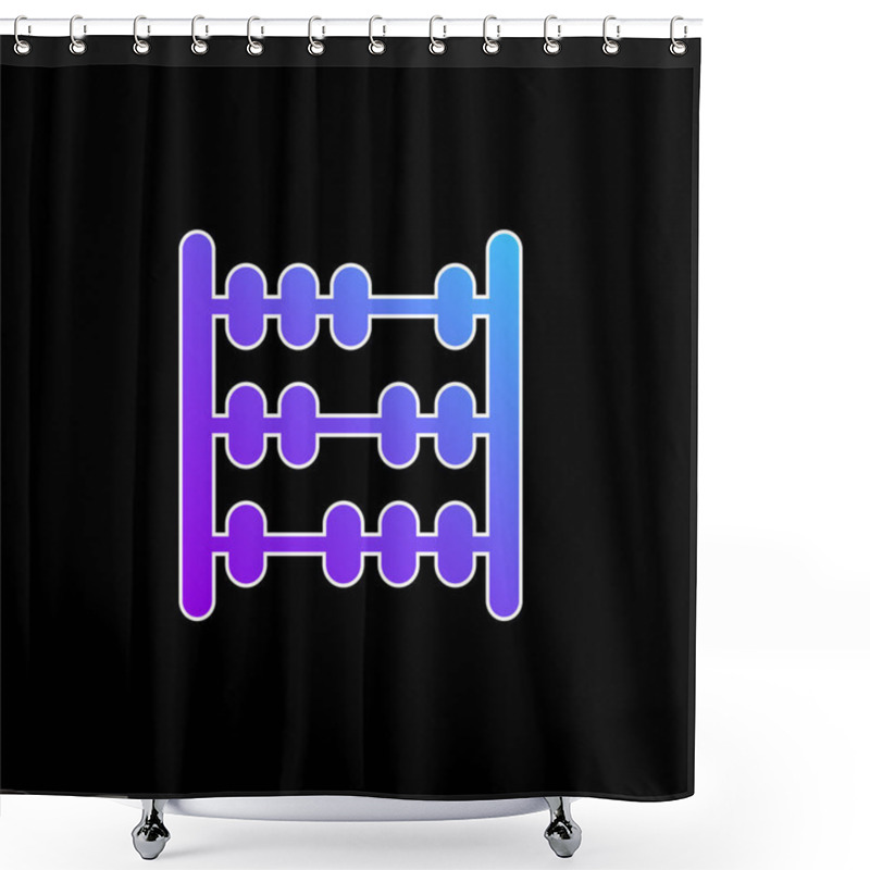 Personality  Abacus Blue Gradient Vector Icon Shower Curtains