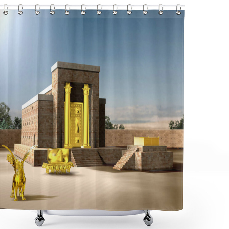 Personality  Jewish First Temple Of Solomon Shower Curtains