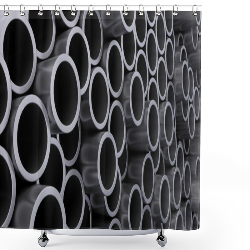 Personality  Steel Pipes Shower Curtains