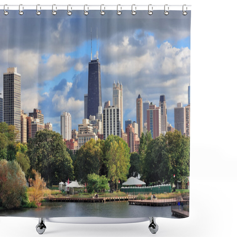 Personality  Chicago Skyline Shower Curtains